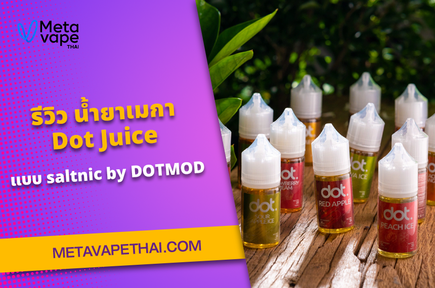 รีวิว น้ำยาเมกา Dot Juice แบบ saltnic by DOTMOD